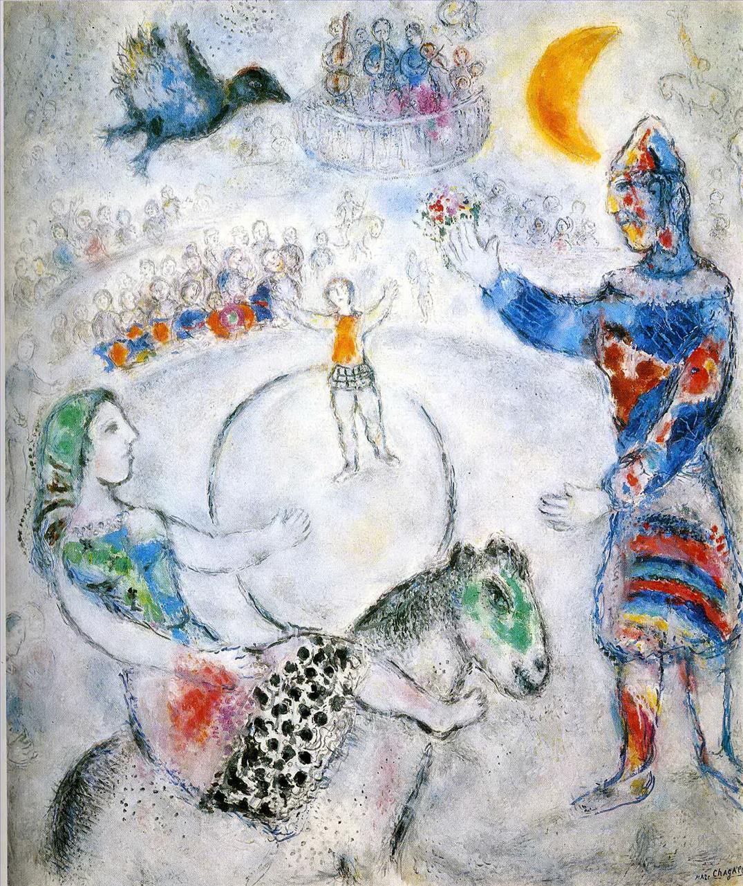 Le grand cirque gris contemporain de Marc Chagall Peintures à l'huile